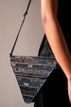 Shop_ADISEE_Black Jade Inverted Triangle Handbag _Online_at_Aza_Fashions