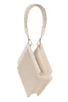 Shop_ADISEE_Ivory Ajrakh Handwoven Textured Wrist Bag 