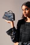 ADISEE_Black Kendal Textured Handbag _Online_at_Aza_Fashions