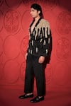 Shop_Jubinav Chadha_Black Velvet Embroidery Shells Blazer With Pant _Online_at_Aza_Fashions