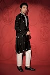 Jubinav Chadha_White Kattan Silk Embroidery Sequins Mirror Kurta And Pant Set _at_Aza_Fashions