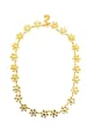 Buy_MAALICIOUS JEWELRY_Gold Plated Jasmine Cutwork Necklace _at_Aza_Fashions