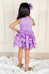 Shop_Lil Angels_Purple Scuba Embellished Bloom Ruffle Dress _at_Aza_Fashions