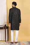 Shop_Aham-Vayam_Black Cotton Embroidery Thread Navyam Floral Mahal Jaal Kurta With Pant _at_Aza_Fashions