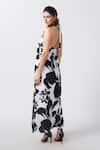 Shop_House of Varada_Black Crepe Print Floral Halter Neck Maxi Dress _at_Aza_Fashions