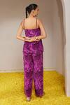 Shop_Nitara Dhanraj Label_Purple Pure Crepe Print Floral Mandala Sweetheart Neck Short Tunic With Pant _at_Aza_Fashions