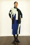Buy_Ofrida_Multi Color Raw Silk Embroidered Patchwork Collar Floral Ivy Dress _at_Aza_Fashions