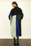 Shop_Ofrida_Multi Color Raw Silk Embroidered Patchwork Collar Floral Ivy Dress _at_Aza_Fashions