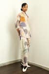 Buy_OFRIDA_Multi Color Muslin Silk Blend Print Abstract Collar Nargis Watercolor Shirt _Online_at_Aza_Fashions