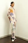 Shop_OFRIDA_Multi Color Muslin Silk Blend Hand Painted Nargis Print Shirt With Pant _Online_at_Aza_Fashions