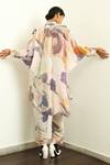 Shop_OFRIDA_Multi Color Muslin Silk Blend Hand Painted Nargis Print Kurta With Pant _at_Aza_Fashions