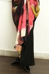 OFRIDA_Multi Color Muslin Silk Blend Hand Painted Abstract Bloom Hot Shirt With Skirt _Online_at_Aza_Fashions