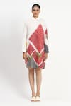 Satya Paul_Ivory Linen Printed Phulkari Shirt Collar Vive La Radio Tunic _Online_at_Aza_Fashions