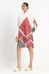 Buy_Satya Paul_Ivory Linen Printed Phulkari Shirt Collar Vive La Radio Tunic _Online_at_Aza_Fashions