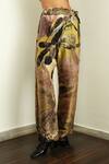 Buy_OFRIDA_Multi Color Gaji Silk Printed Abstract Expressionist Tropizeylo Hand Pant _Online_at_Aza_Fashions