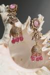 Amaara Jewels_Pink Stones Victorian Ornamentation Necklace Set_Online_at_Aza_Fashions