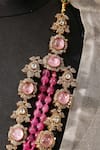 Amaara Jewels_Pink Stones Victorian Ornamentation Necklace Set_Online