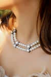 Do Taara_White Pearls Layered Necklace _Online_at_Aza_Fashions