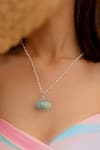 Buy_Do Taara_Blue Natural Stone Drop Pendant Chain _at_Aza_Fashions