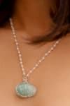 Do Taara_Blue Natural Stone Drop Pendant Chain _Online_at_Aza_Fashions