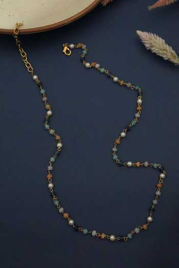 Buy_Do Taara_Multi Color Pearl And Stone Embellished Chain _Online_at_Aza_Fashions