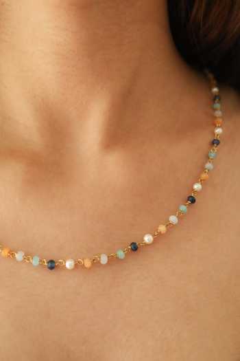 Shop_Do Taara_Multi Color Pearl And Stone Embellished Chain _Online_at_Aza_Fashions