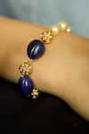 Buy Do Taara Blue Pearls, Stones And Embellished Bracelet Online at Aza Fashions Buy_Do Taara_Blue Pearls, Stones And Embellished Bracelet _Online_at_Aza_Fashions
