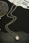 Buy_Do Taara_Silver Plated Polki Embellished Pendant Necklace _Online_at_Aza_Fashions