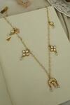 Shop_Do Taara_Gold Plated Kundan Embellished Necklace _at_Aza_Fashions