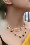 Buy_Do Taara_Gold Plated Pearl Studded Layered Necklace _at_Aza_Fashions