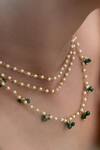 Do Taara_Gold Plated Pearl Studded Layered Necklace _Online_at_Aza_Fashions