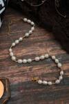 Shop_Do Taara_White Pearl Embellished Necklace _at_Aza_Fashions