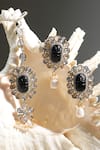 Amaara Jewels_Black Polki Floret Stone Embellished Choker Set _at_Aza_Fashions