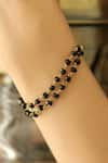 Buy_Do Taara_Black Onyx Embellished Double Layered Bracelet _at_Aza_Fashions