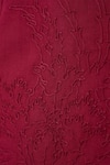 The Summer House_Red Linen Cotton Hand Embroidered Thread Boat Affan Front Top _Online_at_Aza_Fashions