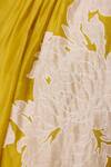 The Summer House_Yellow Handwoven Chanderi Applique High Aira Embroidered Midi Dress _at_Aza_Fashions