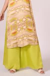 Buy_Koswi_Green Viscose Print Geometric Round Neck Kurta With Palazzo _Online_at_Aza_Fashions