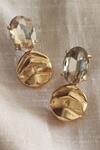 Shop_Bblingg_Gold Plated Crystal Embellished Earrings _at_Aza_Fashions