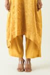 Shivani Bhargava_Yellow Silk Solid Straight Pant _Online_at_Aza_Fashions