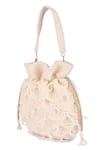 Buy_The Purple Sack_White Pearl Embroidered Potli Bag _Online_at_Aza_Fashions