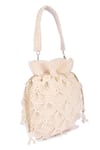 Shop_The Purple Sack_White Pearl Embroidered Potli Bag _Online_at_Aza_Fashions