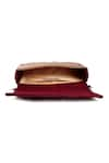 The Purple Sack_Maroon Sequin Embroidered Clutch Bag _at_Aza_Fashions