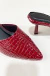 Urbansway_Red Cherry Pop Textured Mule Heels _Online_at_Aza_Fashions