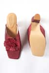 Shop_Urbansway_Maroon Sequin Rosie Vegan Leather Open Toe Heels _at_Aza_Fashions