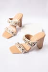 Buy_Urbansway_Brown Crystal Sapphire Double Strap Embellished Heels _at_Aza_Fashions