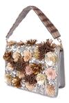 Buy_The Purple Sack_Multi Color Floral Applique Embroidered Bag _at_Aza_Fashions