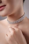 Buy_XAGO_White American Diamond Le Ukiyo Embellished Choker _at_Aza_Fashions