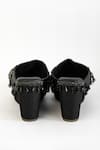 Sana K luxurious Footwear_Black Falling Mesh Rhinestone Embellished Wedges _Online_at_Aza_Fashions