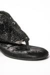 Sana K luxurious Footwear_Black Rhinestone Embellished Jelly Mesh Heels _at_Aza_Fashions