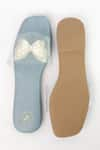 Shop_Sana K luxurious Footwear_Blue Butterfly Embellished Clear Strap Flats _at_Aza_Fashions